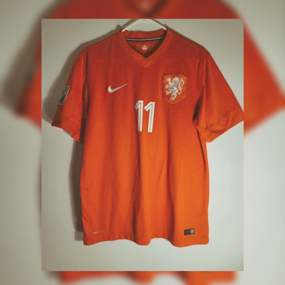 HOLLAND 2014 ROBBEN 11 HOME JERSEY